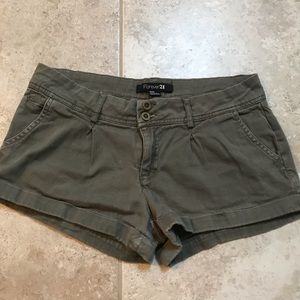 Army Green Forever 21 Shorts